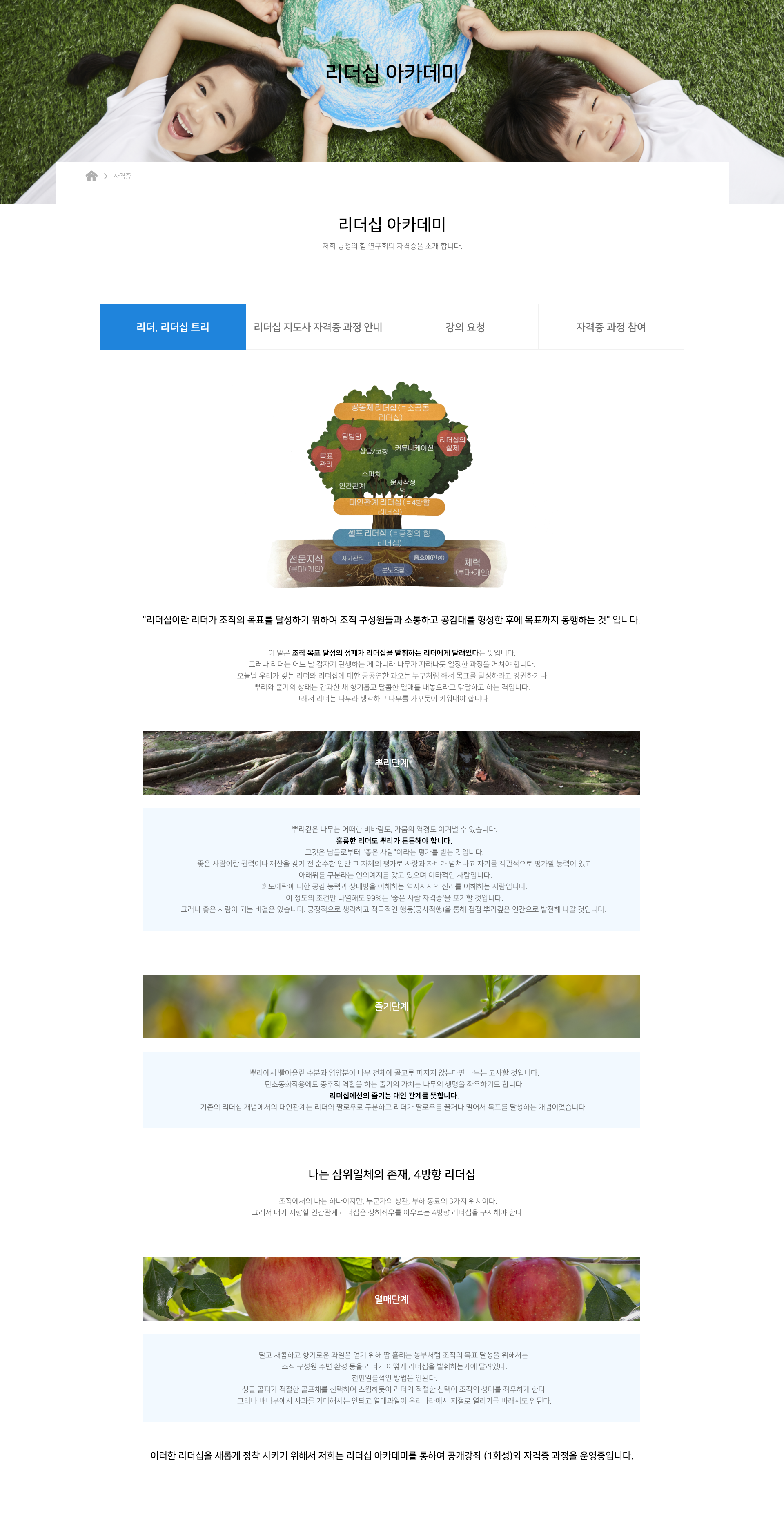 긍정의 힘 리더십트리